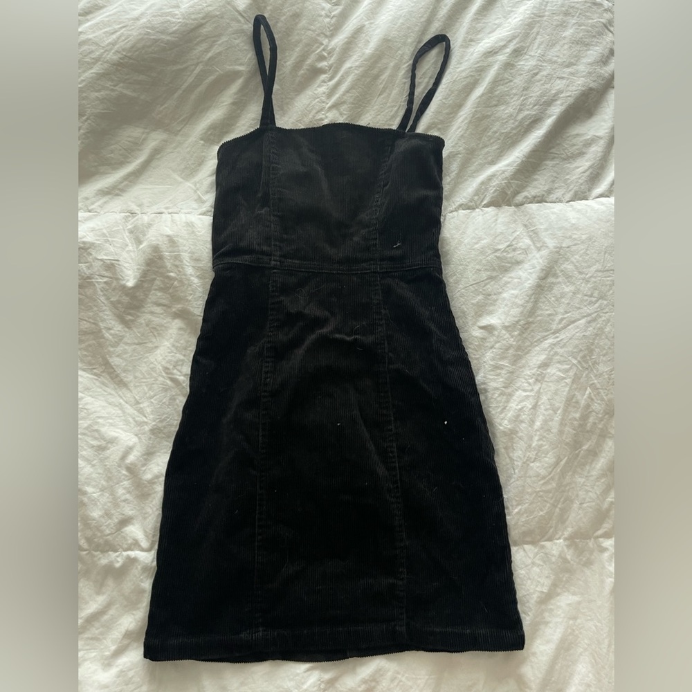 H&M dress black corduroy
